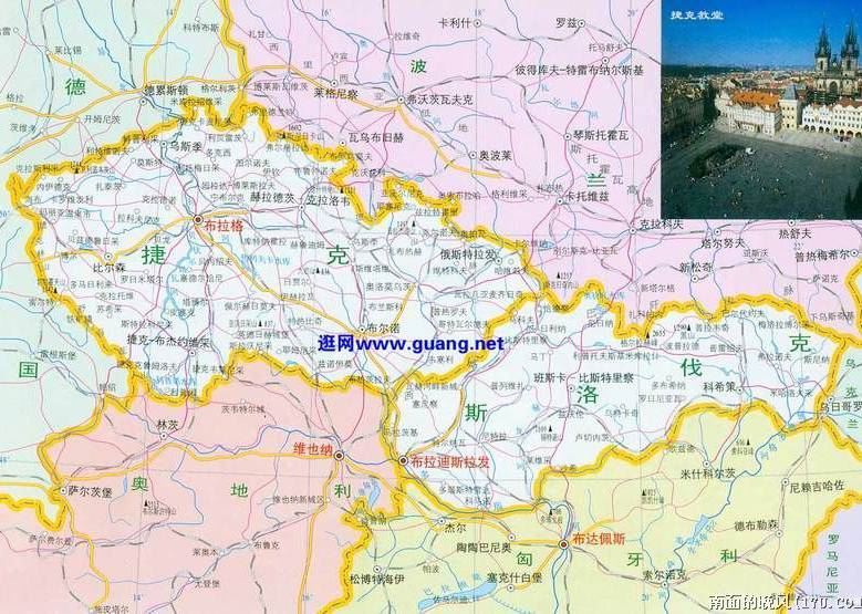 捷克、斯洛伐克地图,捷克地图高清中文版