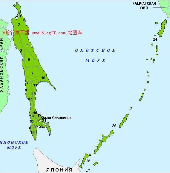 俄罗斯萨哈林州地图,俄罗斯地图高清中文版