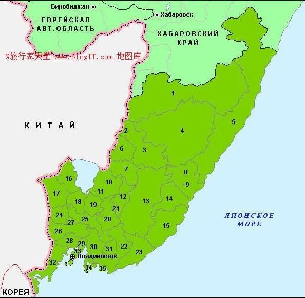 俄罗斯滨海边疆区地图,俄罗斯地图高清中文版