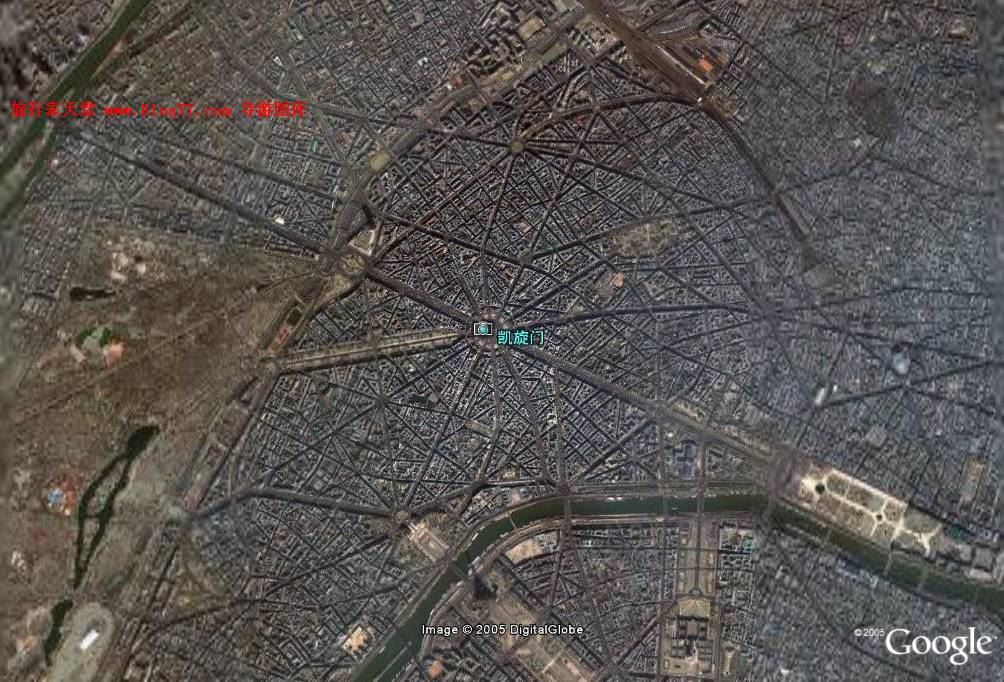 凯旋门卫星图,法国地图高清中文版