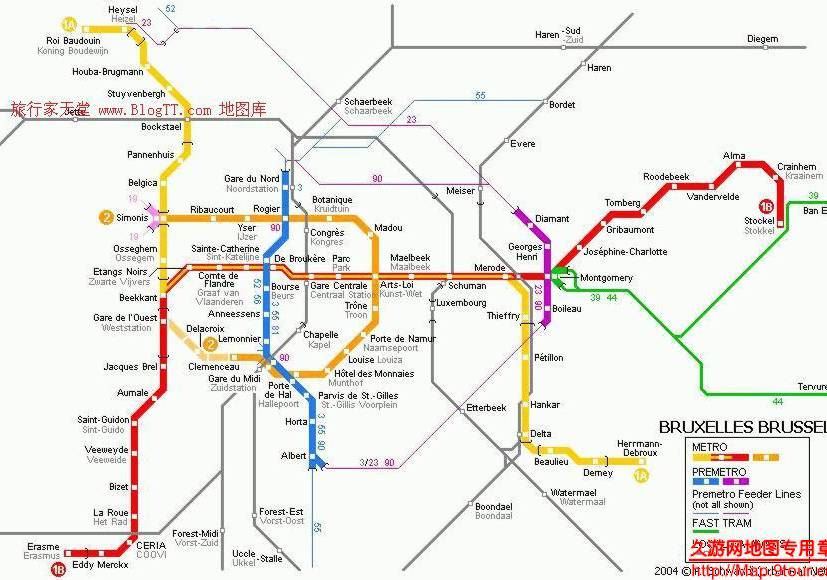 比利时首都_布鲁塞尔地铁地图,比利时地图高清中文版