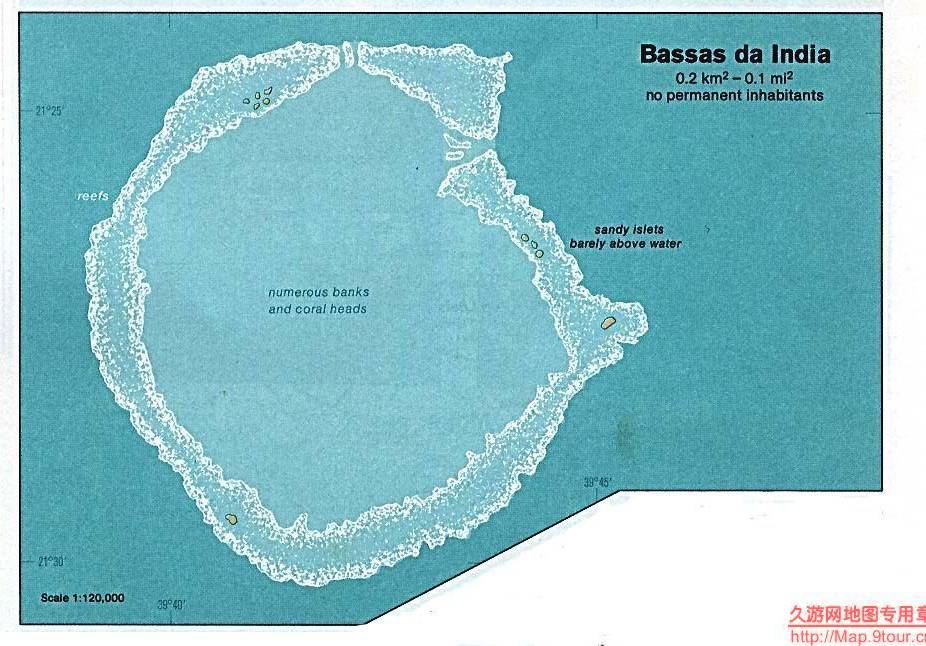 法国Bassas da India诸岛地图,法国地图高清中文版