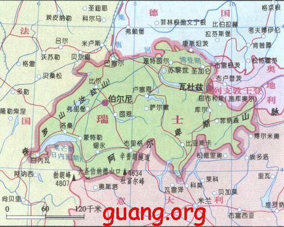 瑞士地图,瑞士地图高清中文版