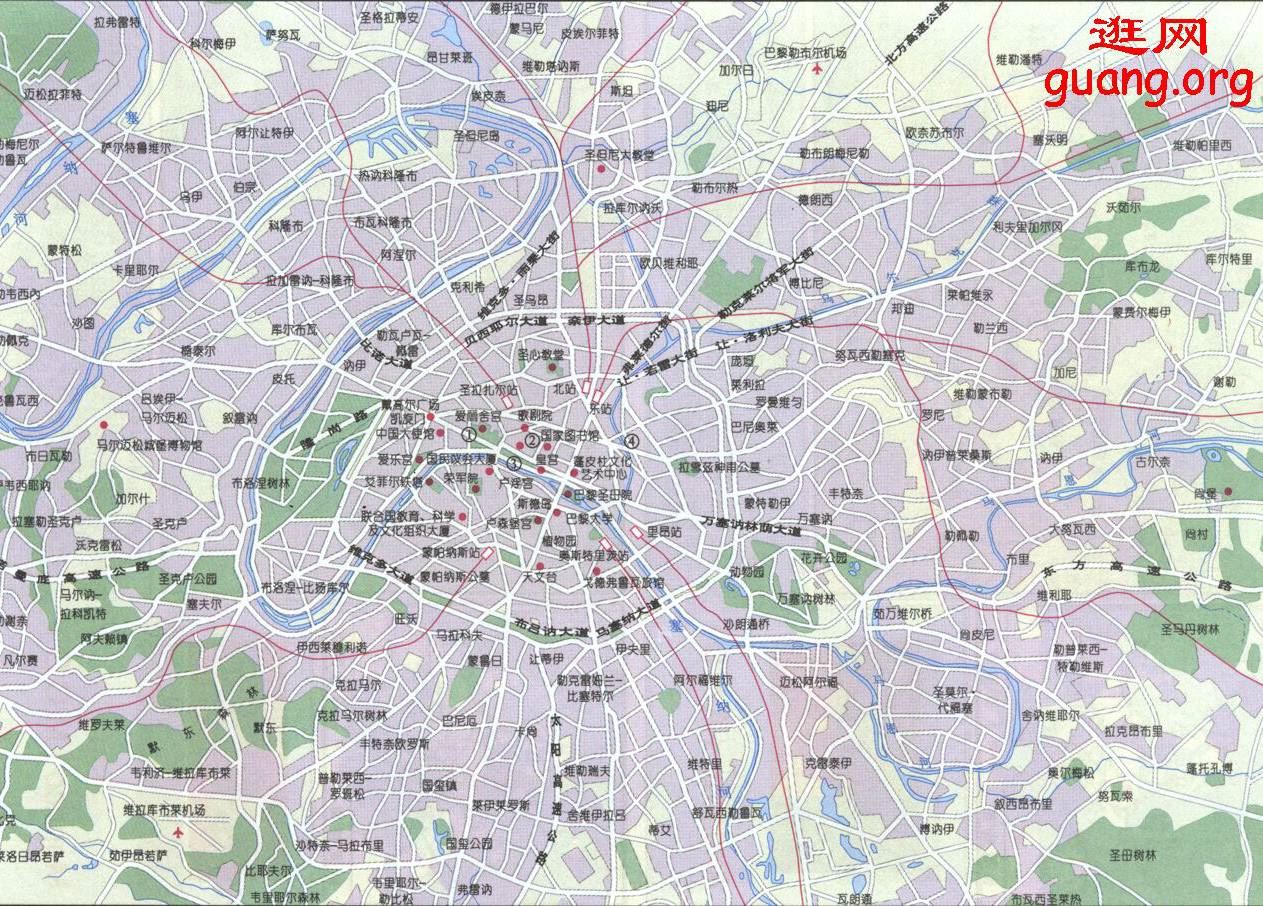 法国巴黎交通地图,法国地图高清中文版