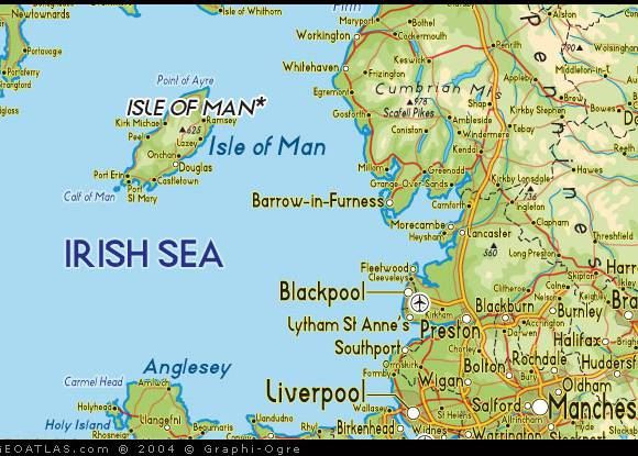 IsleofMan地图,英国地图高清中文版