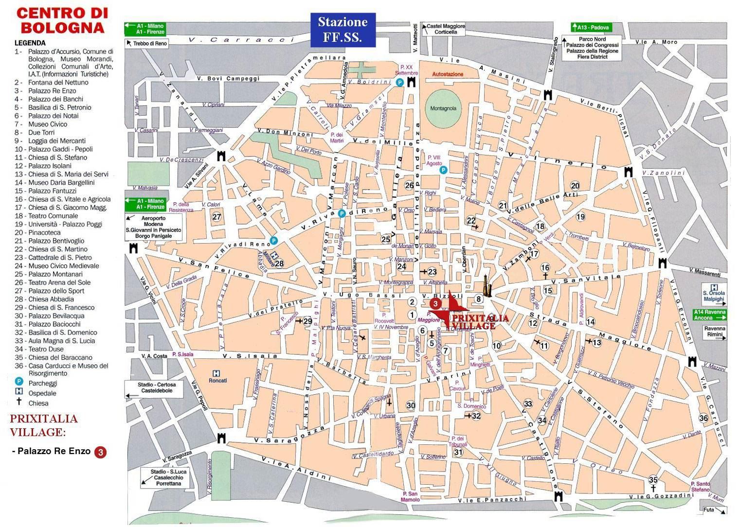 意大利波隆那地图,意大利地图高清中文版