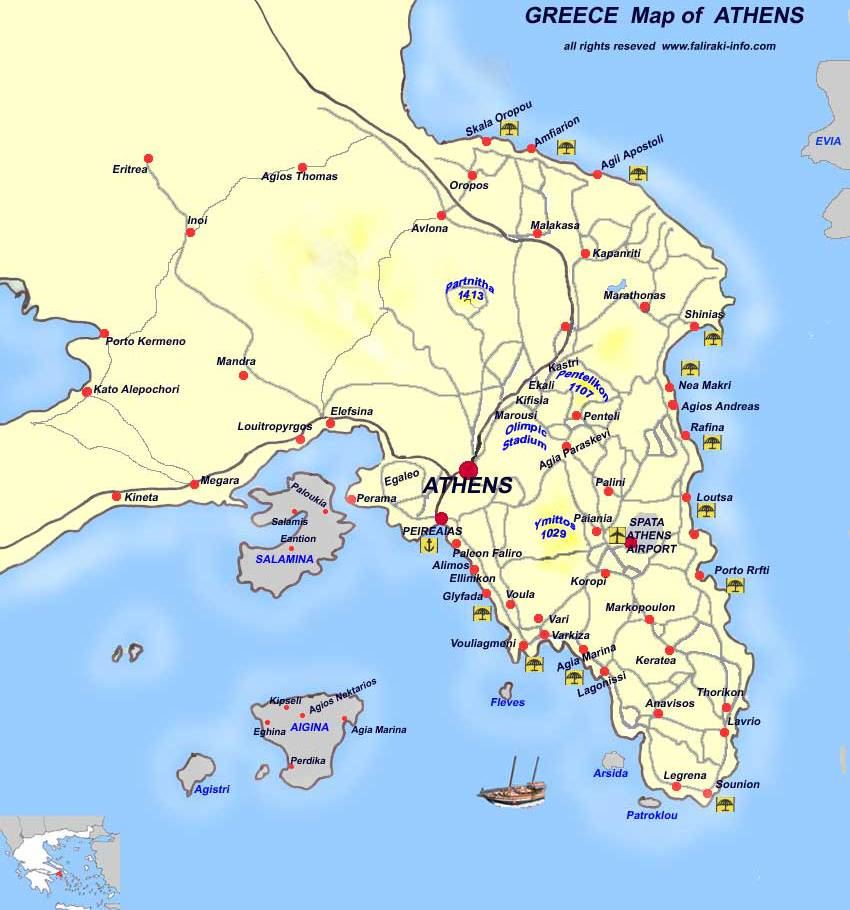 希腊-雅典地图,希腊地图高清中文版