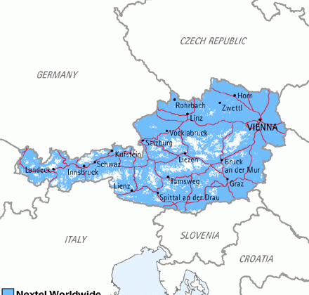 奥地利地图,奥地利地图高清中文版
