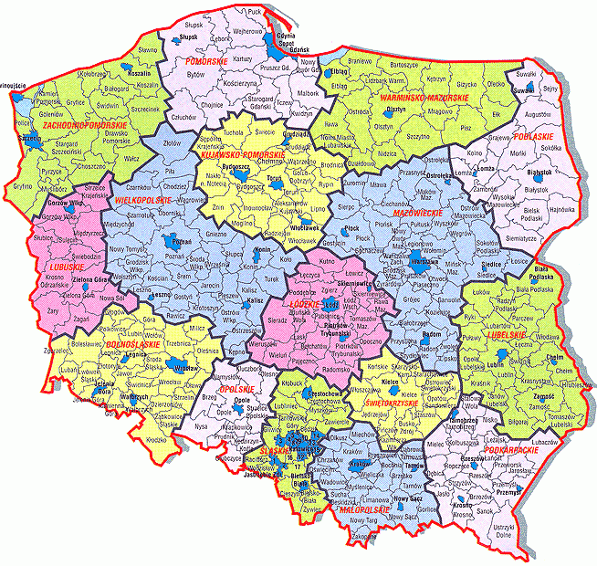 波兰地图,波兰地图高清中文版
