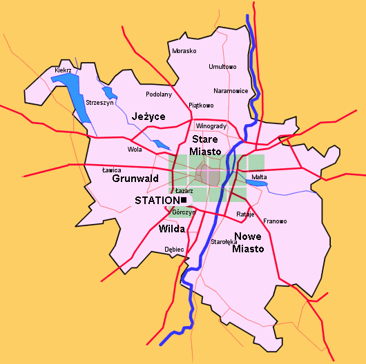 波兰-波茲南地图,波兰地图高清中文版