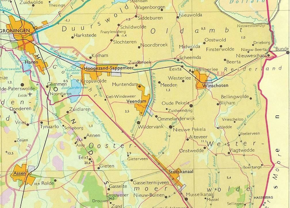 荷兰-哥罗宁根地图,荷兰地图高清中文版