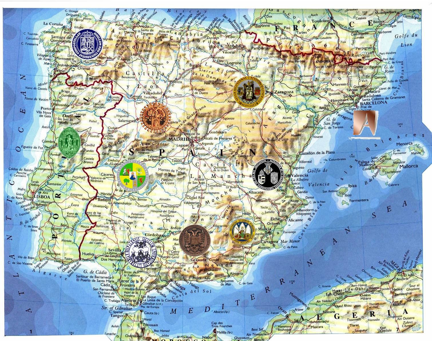 西班牙地图,西班牙地图高清中文版