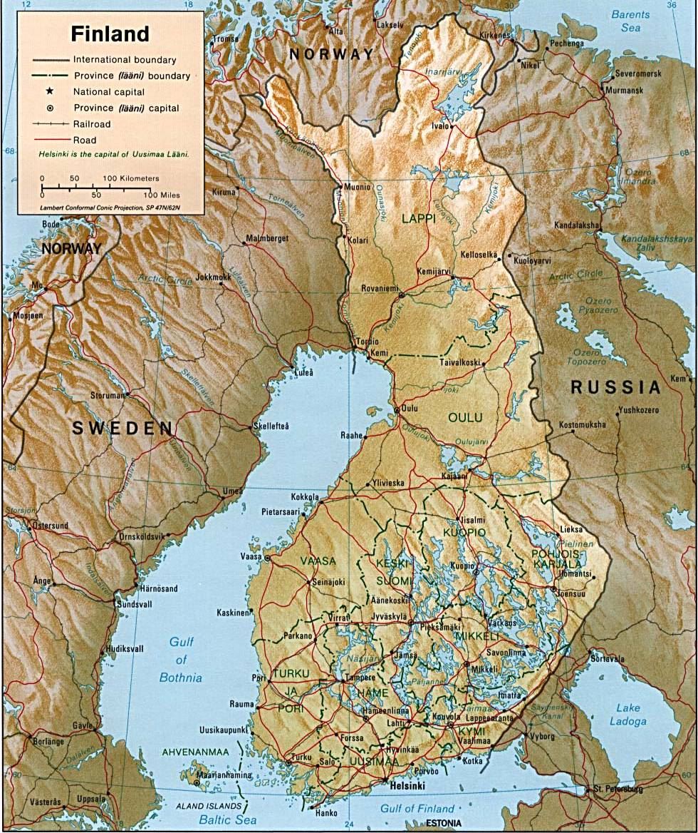 芬兰地图finland,芬兰地图高清中文版