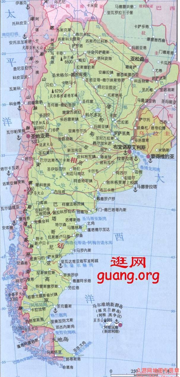 阿根廷各个城市间地图,阿根廷地图高清中文版