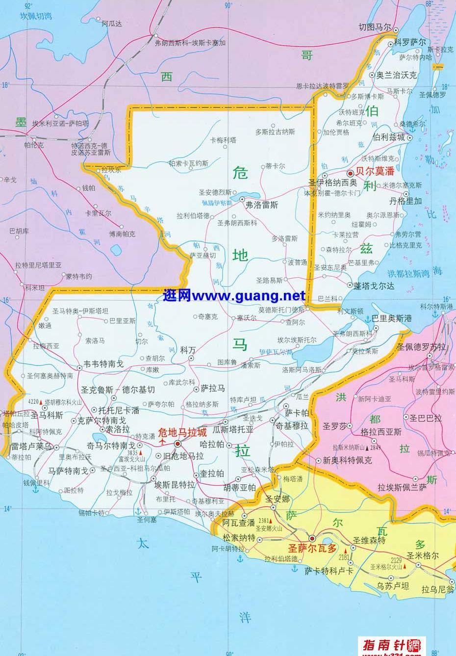 伯利兹地图,伯利兹地图高清中文版
