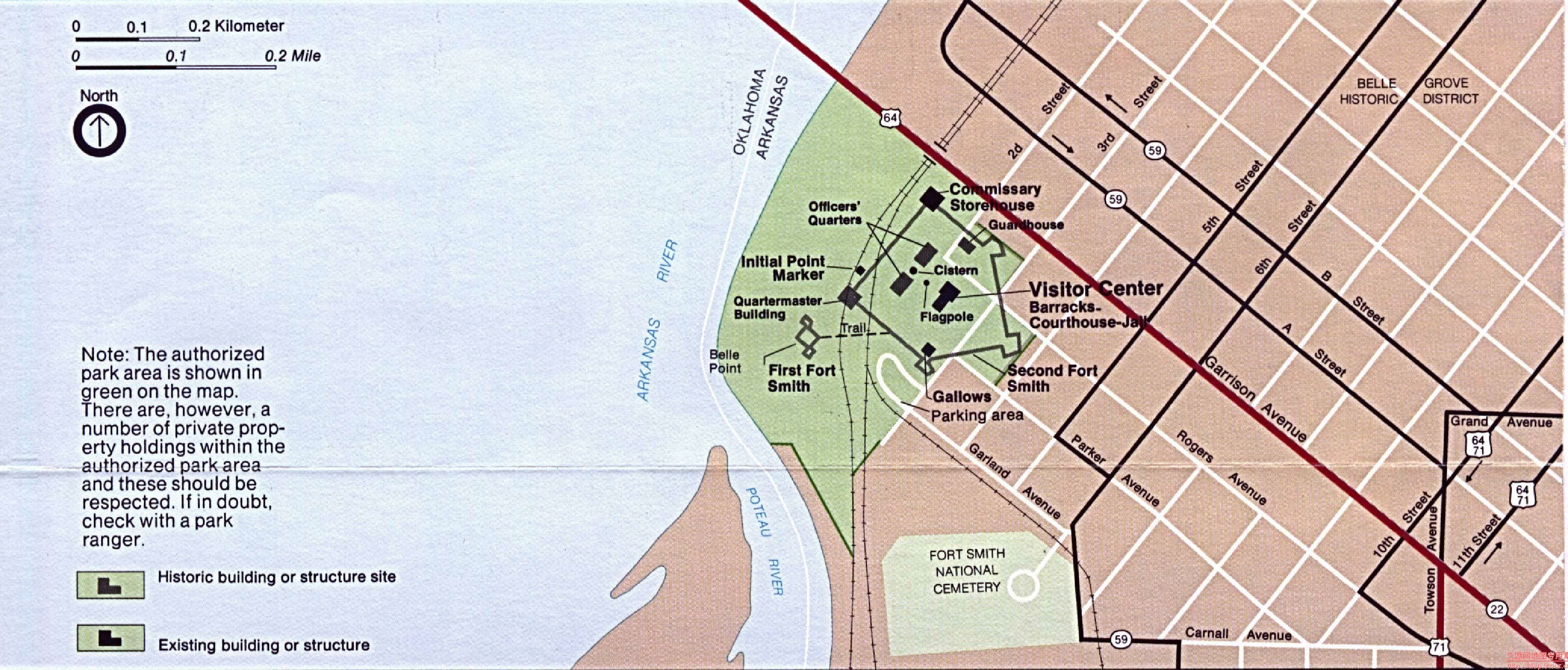 美国Arkansas州Port Smith地图,美国地图高清中文版