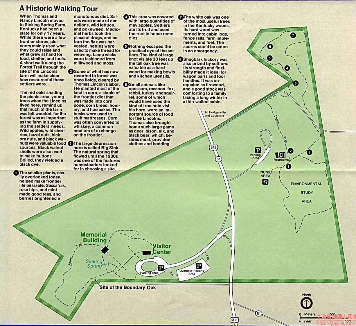 美国Kentucky州The Lincoin's Farm地图,美国地图高清中文版