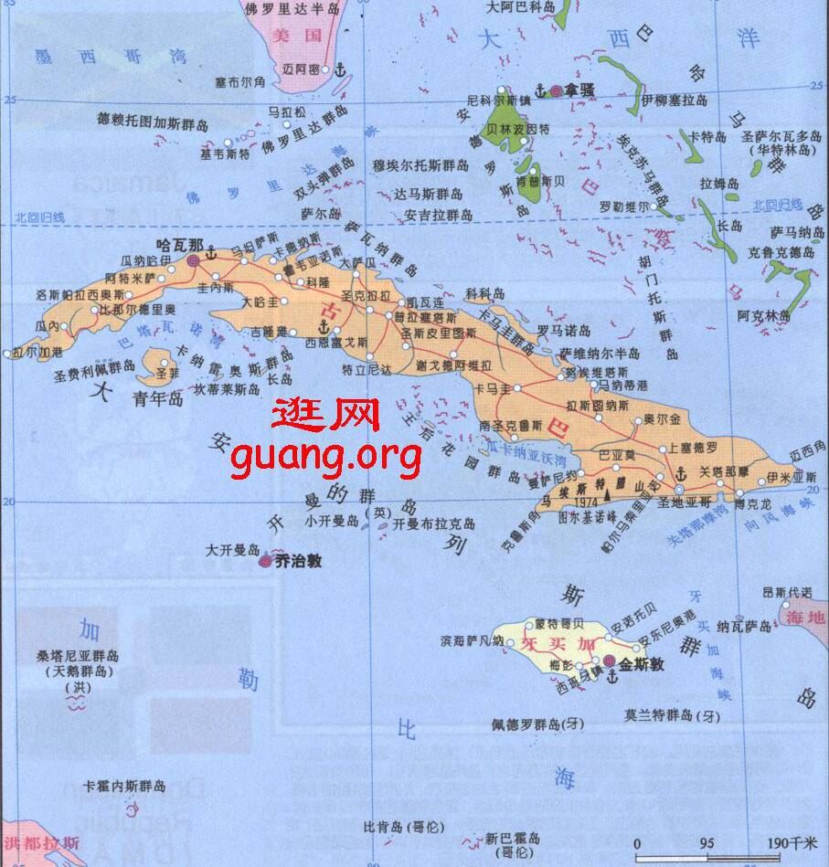 古巴地图,古巴地图高清中文版