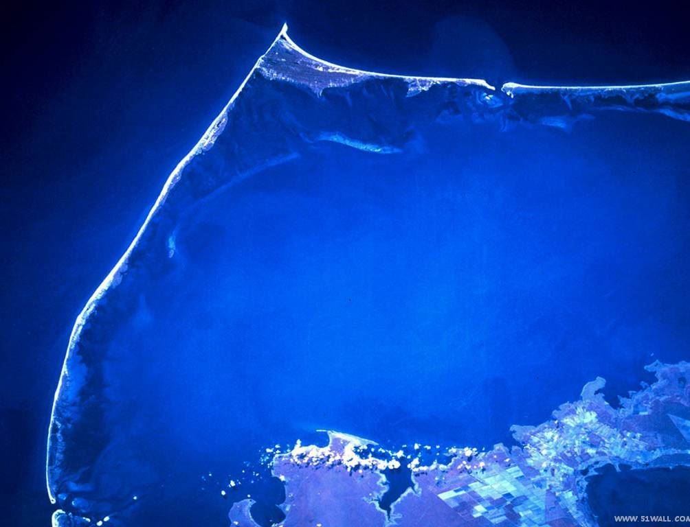北卡罗莱纳州-外岸区卫星影象图,美国地图高清中文版