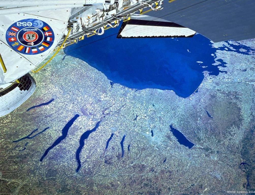 安大略湖卫星影象图,美国地图高清中文版