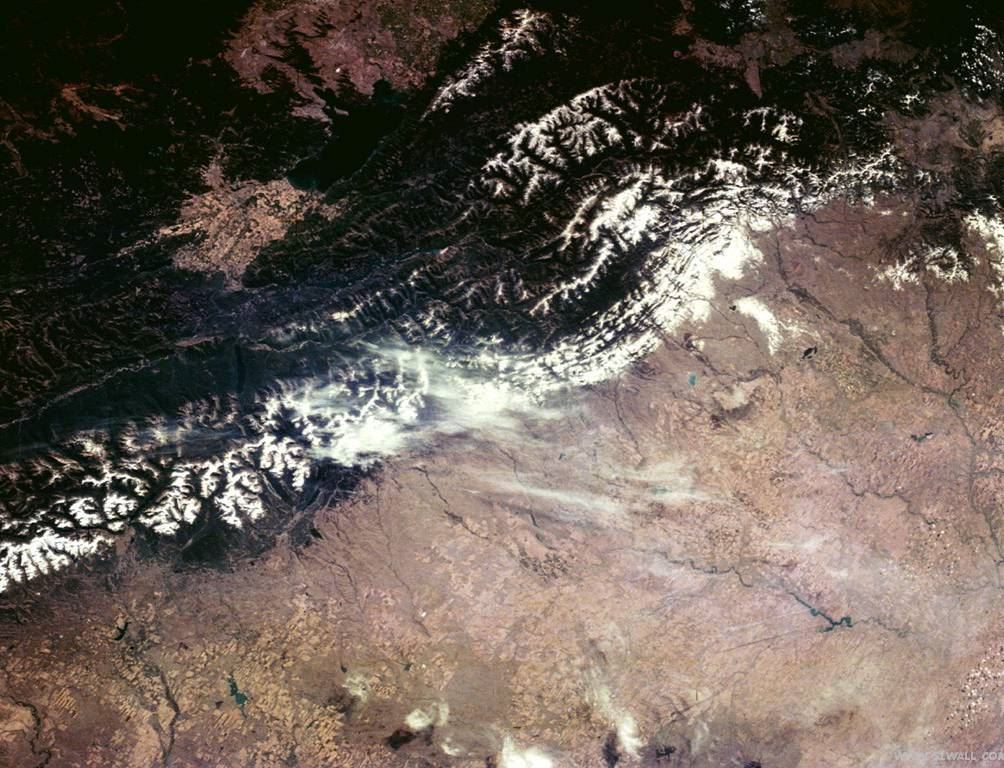 蒙大纳州-洛基山卫星影象图,美国地图高清中文版