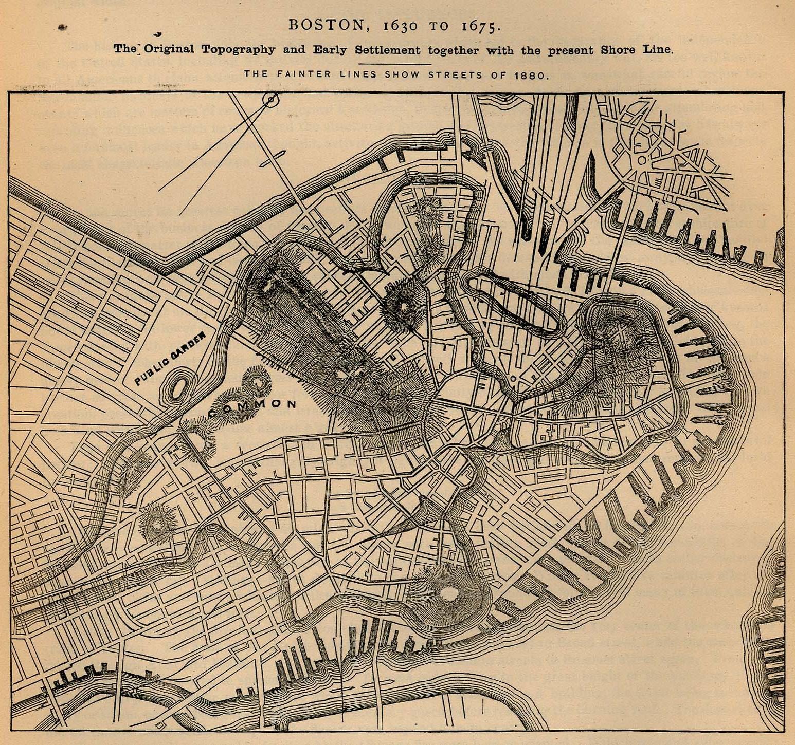 马萨诸塞-boston1630_1675地图,美国地图高清中文版