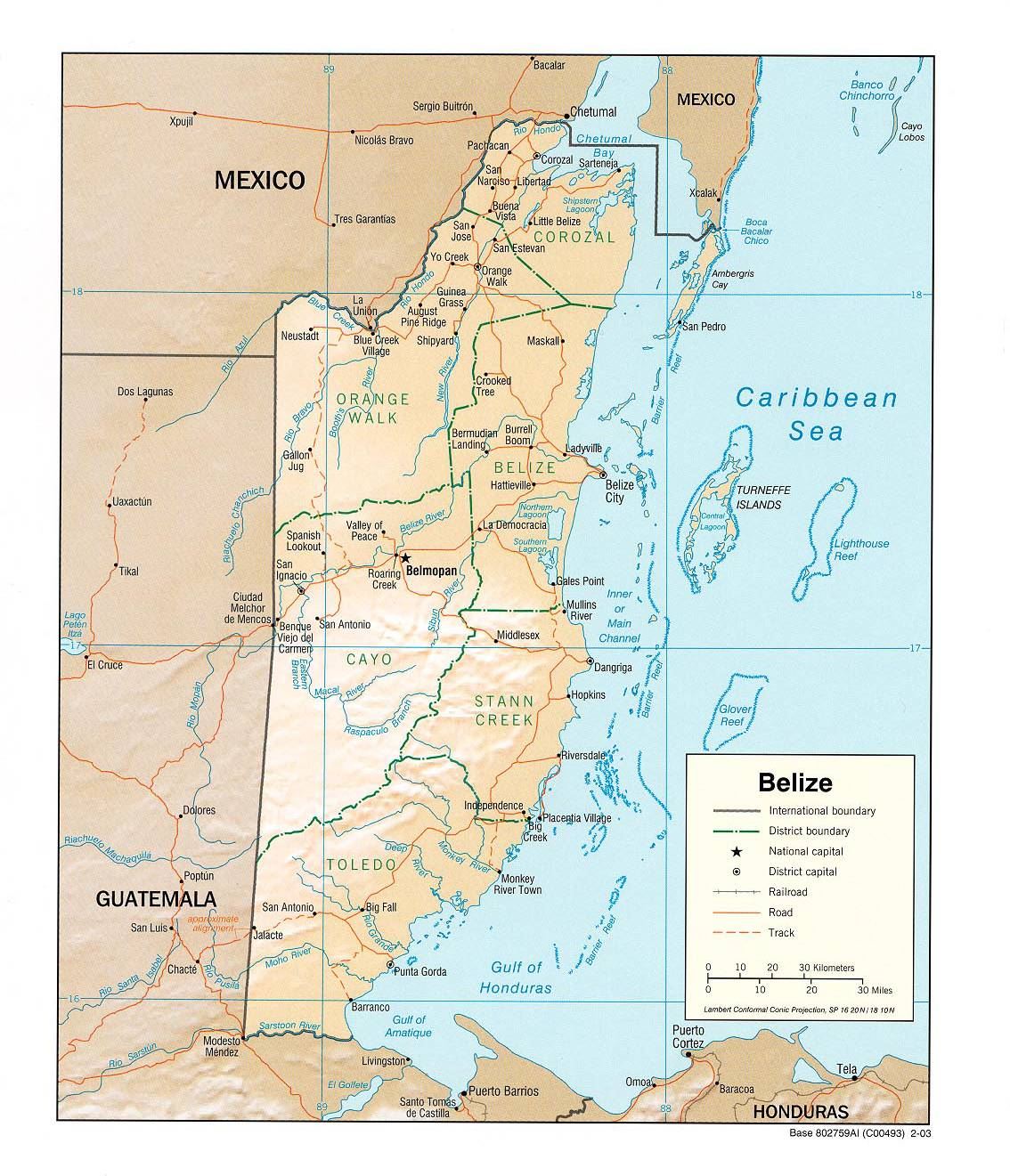 伯利兹地图,伯利兹地图高清中文版