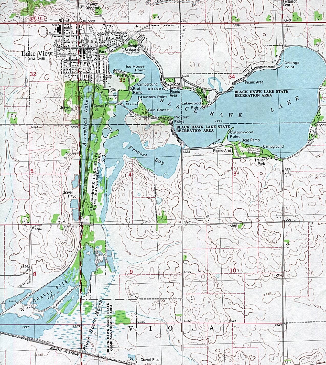 衣阿华州-LakeView地图,美国地图高清中文版