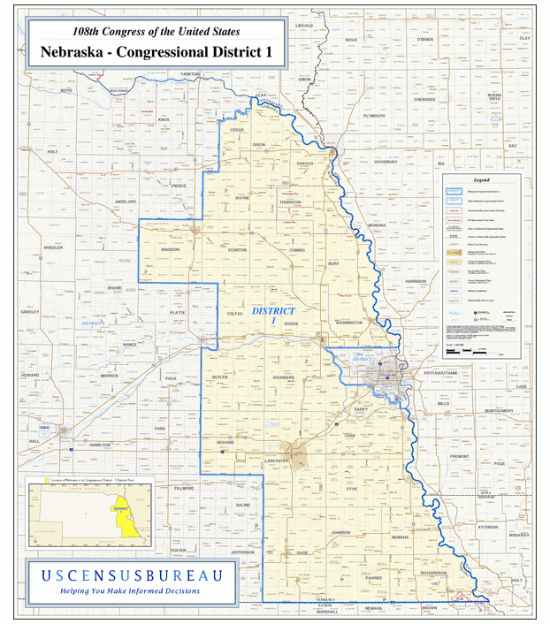 内布拉斯加州地图(Nebraska),美国地图高清中文版