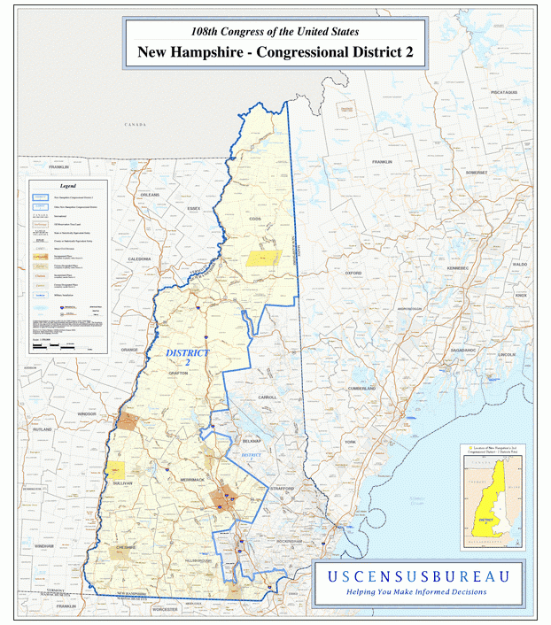 新罕布什尔州地图(new hampshire),美国地图高清中文版