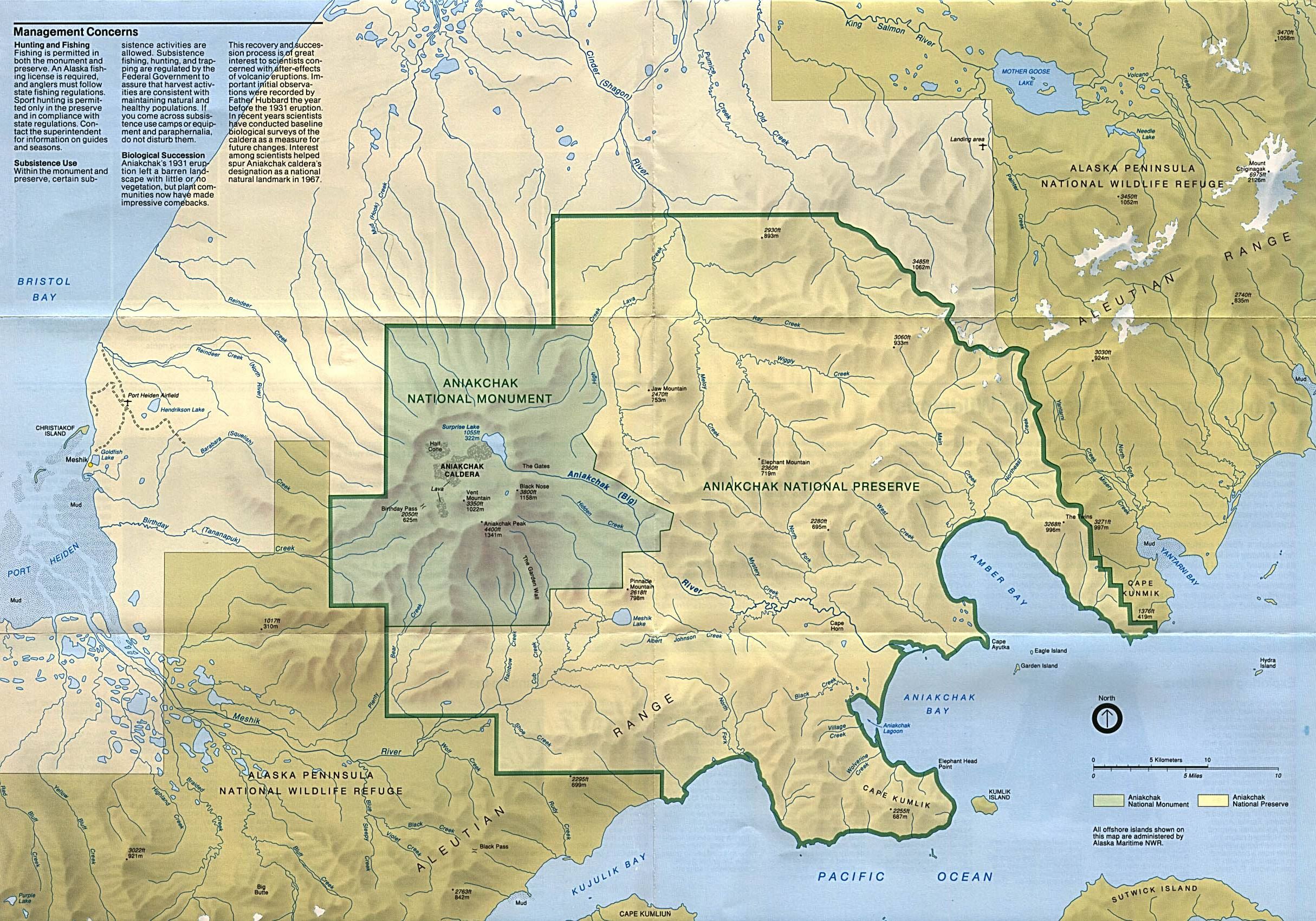 AniakchakNationalMonumentandPreserve地图,美国地图高清中文版