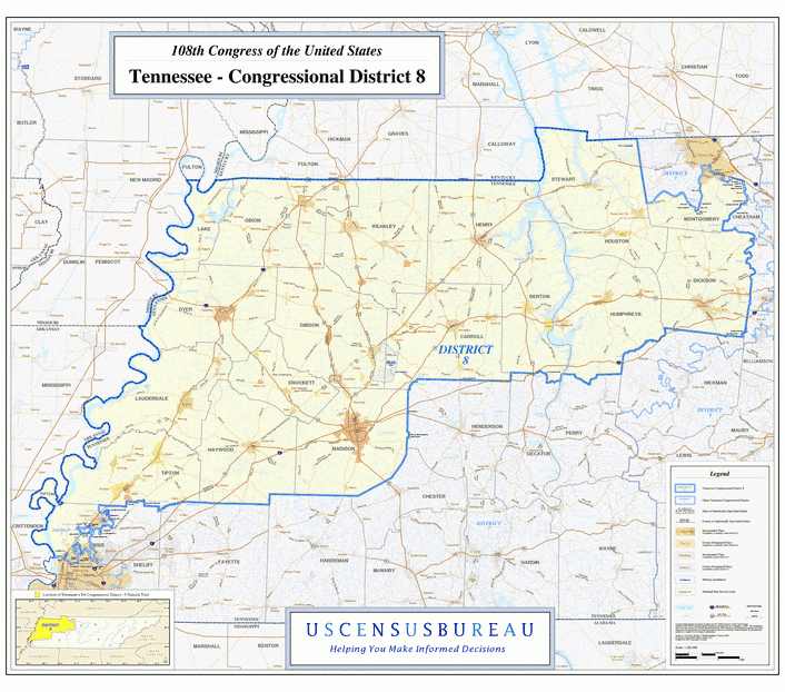 田纳西州(Tennessee)行政区划图,美国地图高清中文版