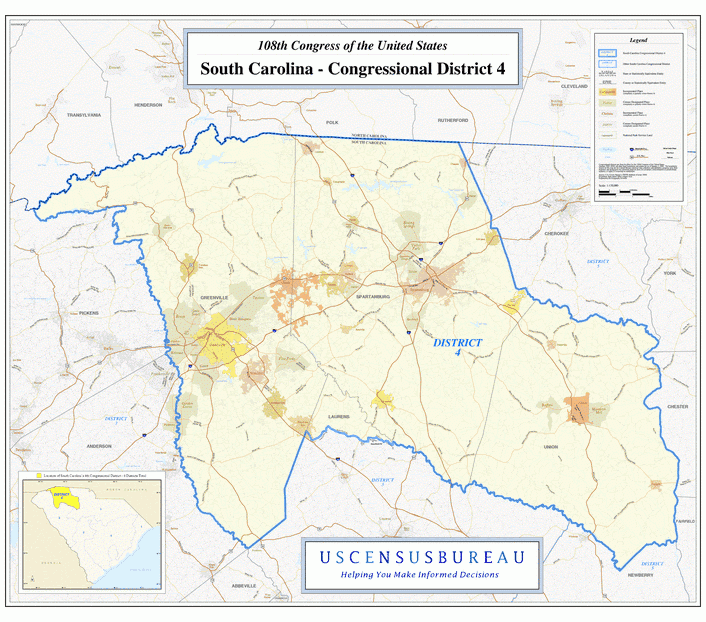 南卡罗来纳州地图(South Carolina),美国地图高清中文版