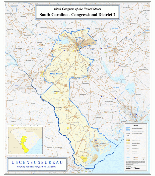 南卡罗来纳州地图(South Carolina),美国地图高清中文版