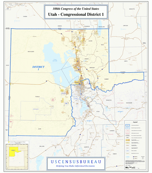 犹他州地图(Utah),美国地图高清中文版
