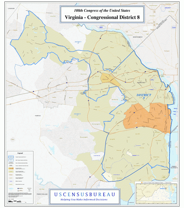 弗吉尼亚地图 (Virginia),美国地图高清中文版