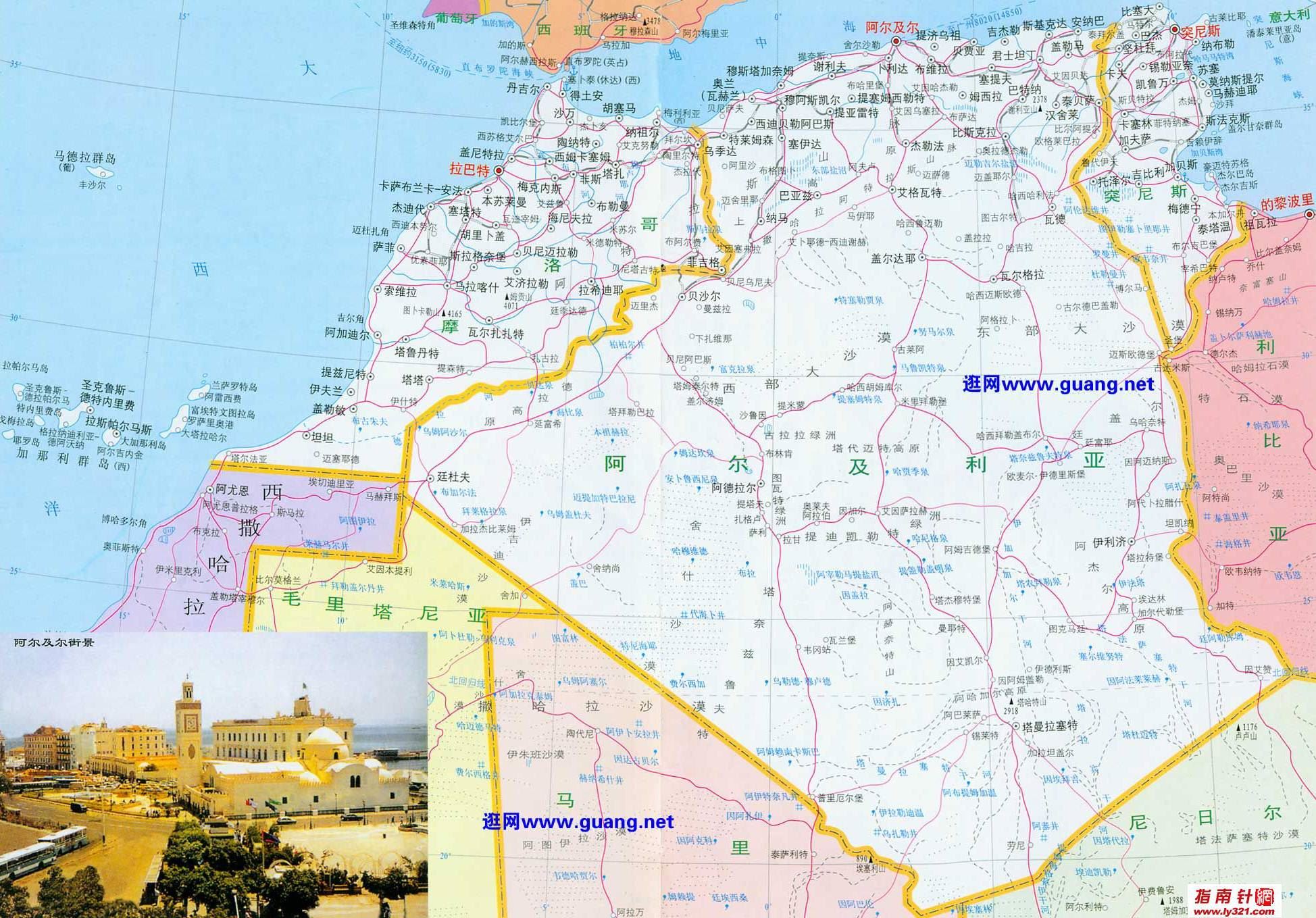突尼斯地图,突尼斯地图高清中文版