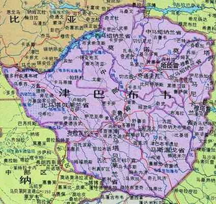 津巴布韦地图,津巴布韦地图高清中文版