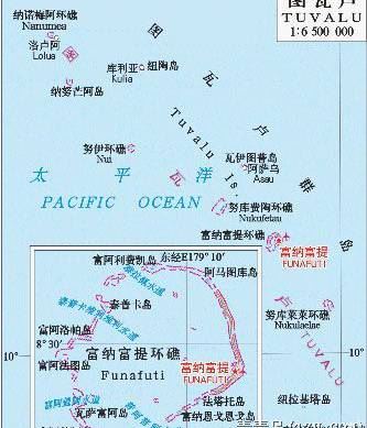 图瓦卢行政图,图瓦卢地图高清中文版