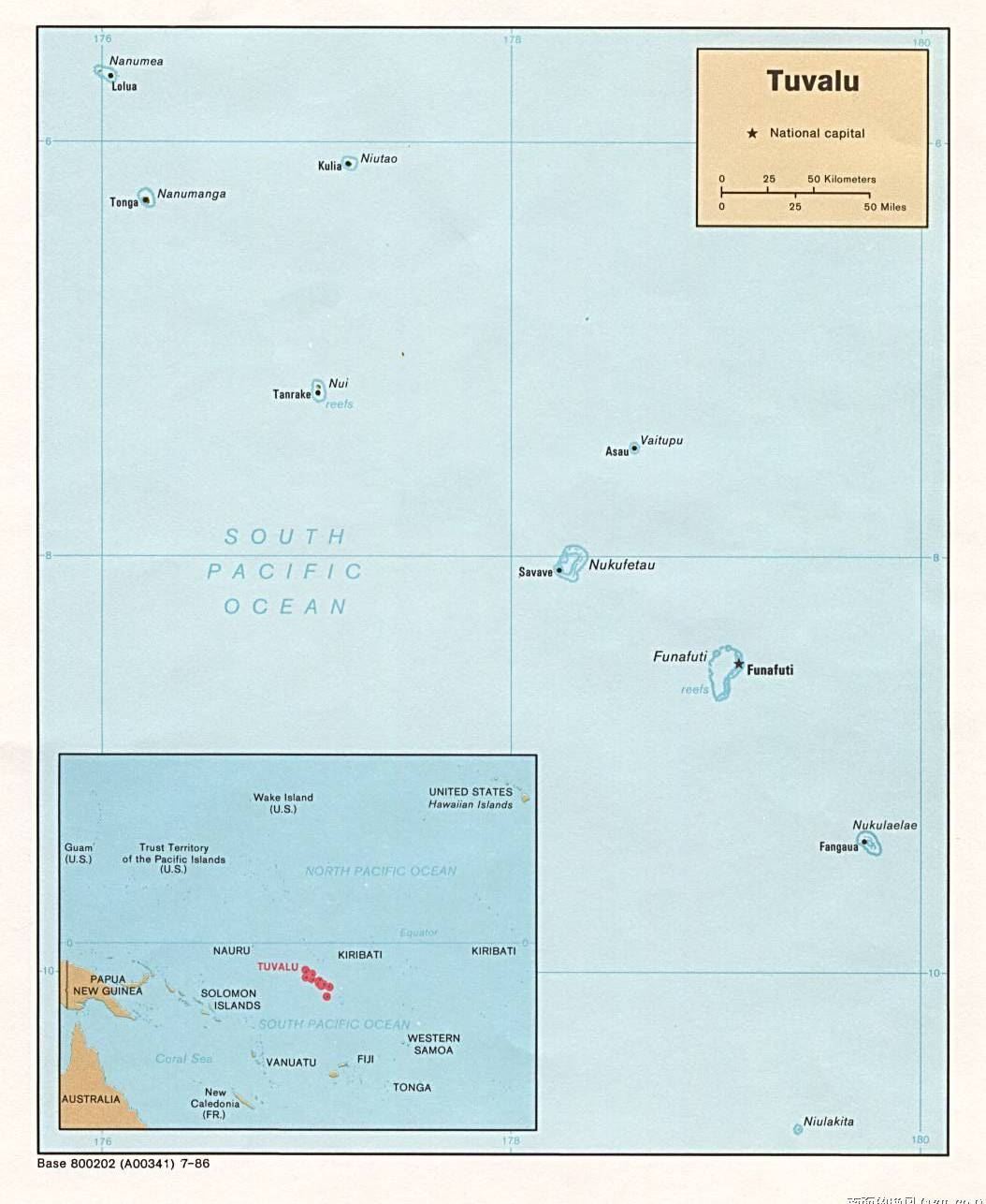 图瓦卢地图,图瓦卢地图高清中文版