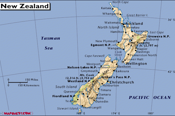 新西兰地图,新西兰地图高清中文版