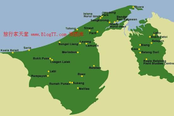 文莱地图?Brunei?Map,文莱地图高清中文版