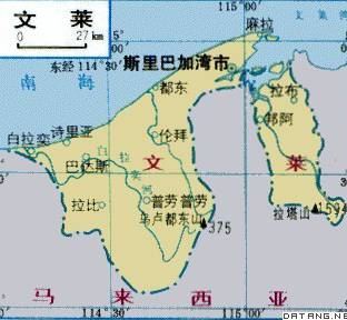 文莱地图,文莱地图高清中文版