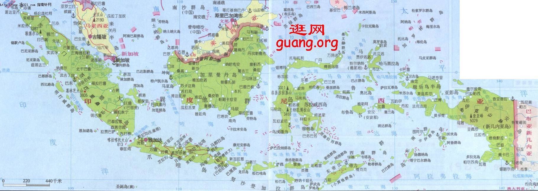 印尼地图,印度尼西亚地图高清中文版