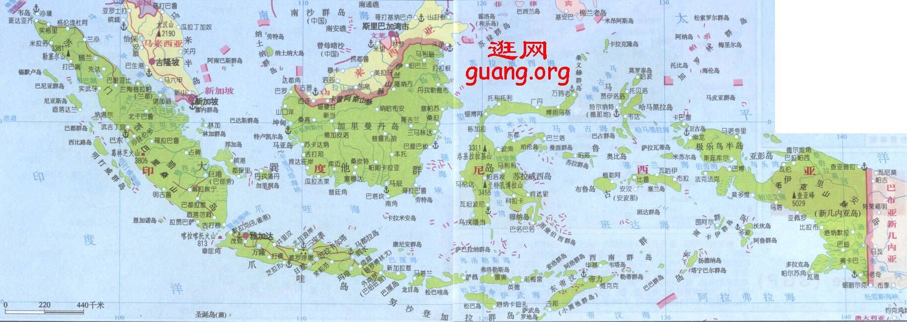 印度尼西亚地图,印度尼西亚地图高清中文版