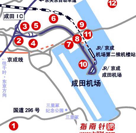 日本成田机场周围饭店分布图,日本地图高清中文版