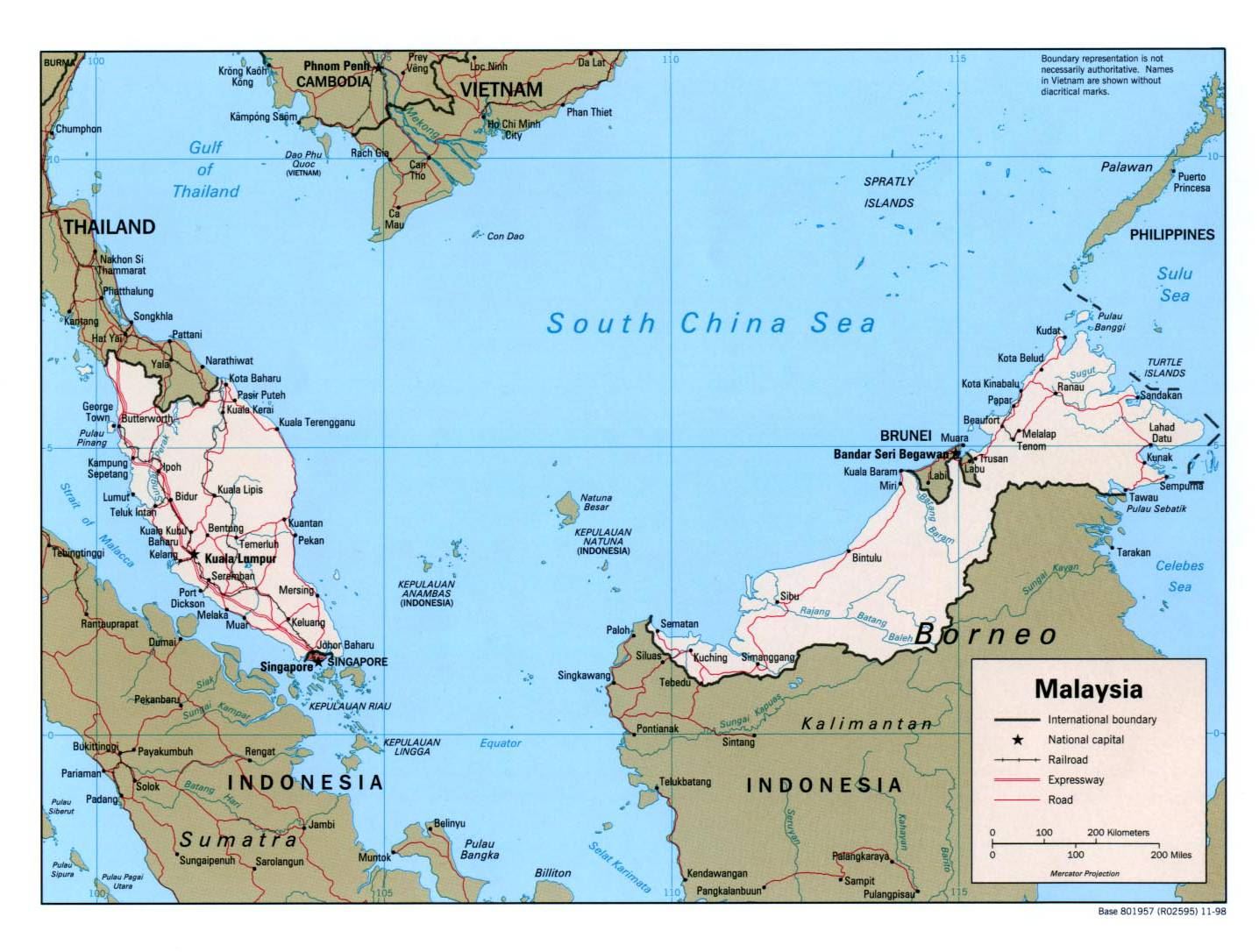 马来西亚地形图,马来西亚地图高清中文版