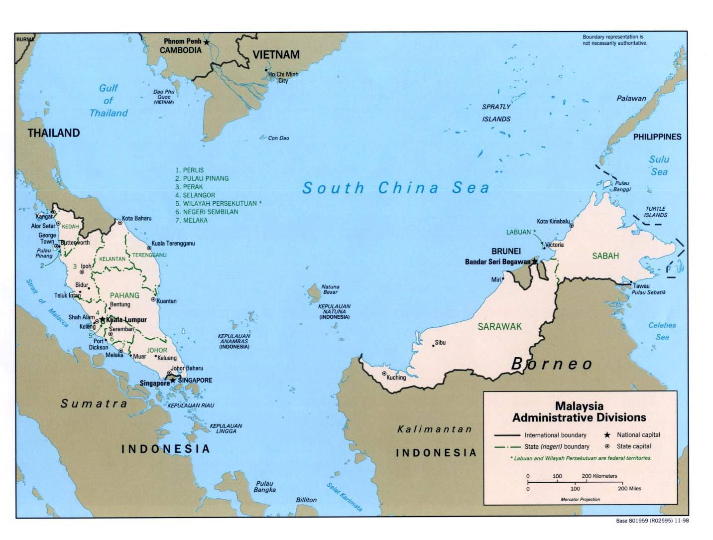马来西亚地图,马来西亚地图高清中文版