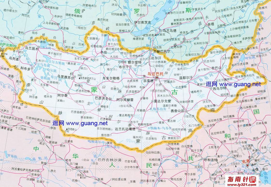 蒙古国行政区划地图,蒙古地图高清中文版