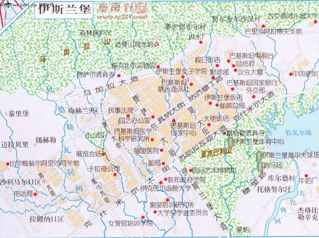 巴基斯坦伊斯兰堡地图,巴基斯坦地图高清中文版
